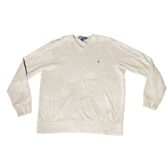 Polo Ralph Lauren Other - Polo Ralph Lauren Men's V-Neck Sweater Light Grey Size L Casual Knit